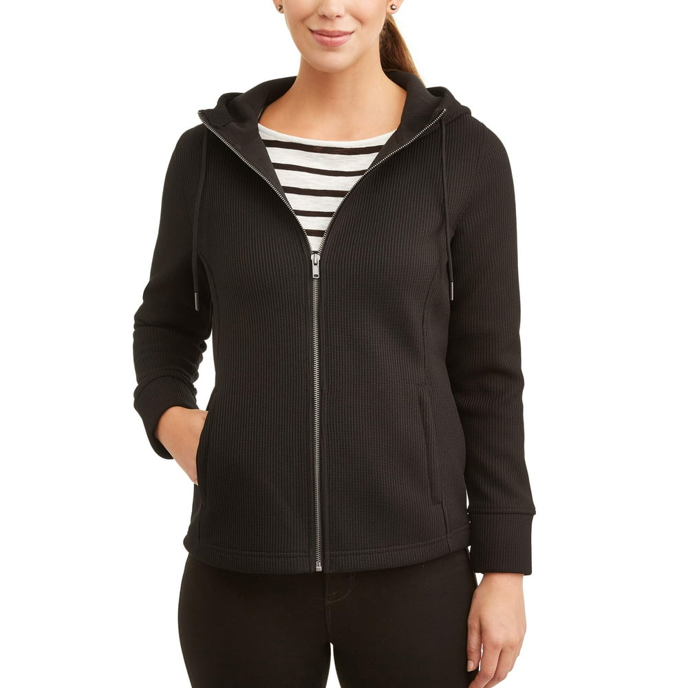 Time and Tru Time and Tru Women's Waffle Knit Jacket