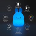 thumbnail image 5 of Kids Night Light, Rabbit Led Silicone Bedside Lamp/baby Room Lamp/rechargeable Night Light - Adjustable Brightness And Color/time Setting/touch Contro, 5 of 5