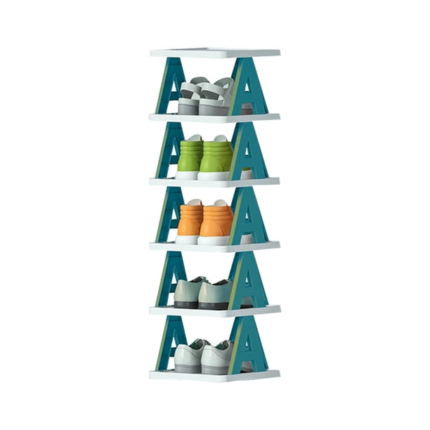 Zapatero apilable multicapa | Zapatero plegable transparente para armario, dormitorio y entrada | Organizador compacto con ventilación para estudiantes y uso doméstico