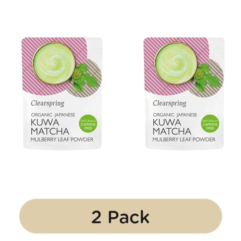 Clearspring Organic Japanese Kuwa Matcha - Mulberry Leaf Powder 40g, British Import (Pack of 2)