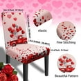 thumbnail image 2 of Valentine Chair Covers Set of 4 Valentines Heart Chair Back Covers Valentine Dining Chair Covers for Party Kitchen Removable Valentines Decorations, 2 of 6