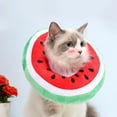 thumbnail image 3 of Cat Collar Comfortable Protective Wound Prevent from Licking Shaped Cat Recovery Collar , Watermelon, L L, 3 of 8