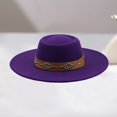 thumbnail image 2 of SRZYMJ Classic Western Felt Cowboy Cowgirl Hat for Women Men Wide Brim Belt Buckle Cowboy Hat, 2 of 3