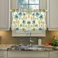 thumbnail image 2 of Yayeee Kitchen Curtains Light Filtering 27"x36" Rod Pocket Short Cafe Window Panel, Palm Trees Pattern, 2 of 7