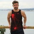 thumbnail image 6 of KLL Red Spider On The Web Print Men's Muscle Gym Workout Stringer Tank Tops Bodybuilding Fitness T-Shirts Tank Tops Men-Medium, 6 of 7