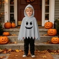 thumbnail image 2 of Kids Halloween Costumes Unisex Ghost Face Costumes Hooded Cape Pants Two Piece Set Costumes for Kids Boys 4-5 Years, 2 of 9