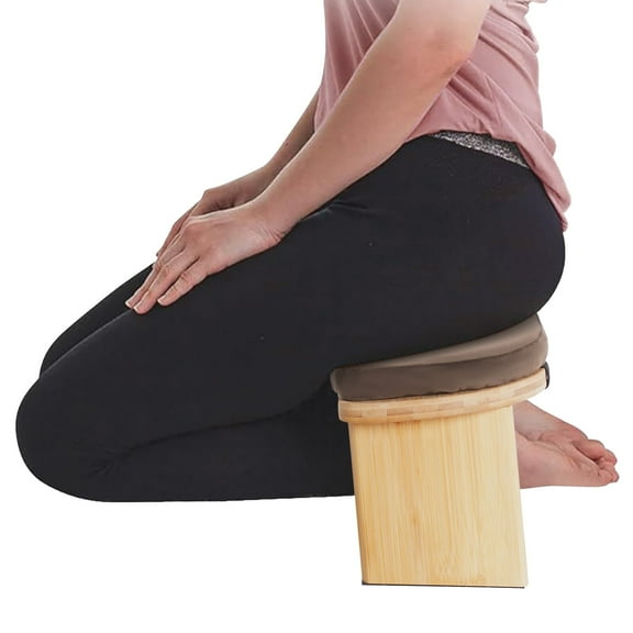 Foldable Meditation Stool with Carrying Bag, 396.83lbs Capacity, Ergonomic Yoga Bench for Cross-Legged Sitting