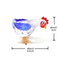 thumbnail image 3 of ESTATUILLA en miniatura de gallo de Pascua, adorno de cristal, estatua pequeña de gallo, colección de decoración de Mesa para el hogar, regalos de fiesta para niños, 3 of 4