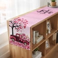 thumbnail image 6 of Table Runners 70 Inches Long Dress Scarves, Valentine's Day Farmhouse Coffee/Dining/Kitchen Table Decor, Holiday Table Runner, Romantic Love Tree Branch Truck Roses Ombre Pink 13x70 Inch, 6 of 9