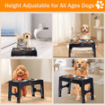 thumbnail image 6 of Marchul Elevated Dog Bowls, 4 Height Adjustable Raised Dog Bowls with 2 Stainless Steel, Non-Slip Dog Food and Water Bowl with Stand Adjusts to 3.5”,9.05”,10.6”,12.2” for Small Medium Large Dog Pets, 6 of 8