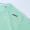 thumbnail image 6 of Men's Quick Dry Running T-Shirt With Nylon & Spandex, Crew Neck Short Sleeve Moisture Wicking Top, Solid Printed Athletic Tee for Gym Workout Fitness Reflective Casual | Zenithor,Mint Green M, 6 of 9