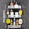 thumbnail image 4 of Single Layers Corner Shower Shelf Bathroom Shampoo Shower Shelf Holder Kitchen Storage Rack Punch Free Kitchen Tripod Corner, 4 of 10