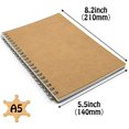 thumbnail image 2 of A5 Kraft Notebooks - 120 Pages/ 60 Sheets - 8.25 x 5.55 Inch - Lined Paper - 2pcs, 2 of 6