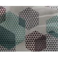 thumbnail image 4 of oneOone Georgette Viscose Maroon Fabric Triangle & Hexagon Geometric Craft Projects Decor Fabric Printed By The Yard 42 Inch Wide, 4 of 4