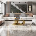 thumbnail image 2 of Oval Faux Marble Coffee Table 49.2", Stainless Steel Base, Modern, 2 of 9