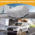 thumbnail image 2 of Cubierta de Automóvil Universal Impermeable 190T-PU Tono Plateado para Vagón de 177" a 190", 2 of 5