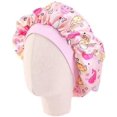 thumbnail image 3 of Silk Satin Bonnet-3 Packs Children Satin Hair Bonnet For Curly Hair Satin Bonnet, 3 of 4