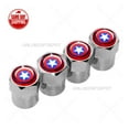 thumbnail image 2 of Hex Captain America Emblem Car Wheels Tire Air Valve Caps Stem Dust Cover Sport, 2 of 10