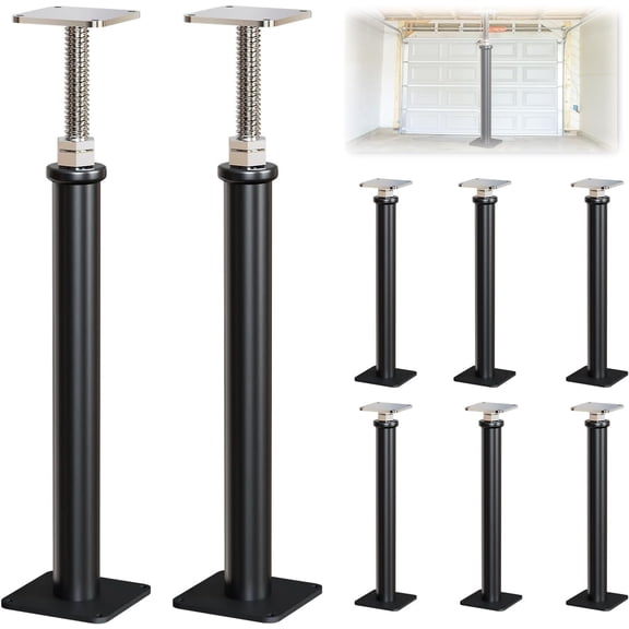 8 Pack Adjustable House Floor Jacks, Post Floor Jack for Leveling, 16.5-20.5 Inch Height Range, Screw Jacks for Basement, Porches, Roof Beams and Decks, 6,600 Lbs Capacity