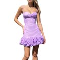 thumbnail image 6 of Coduop Women Elegant Spaghetti Strap Mini Dress Backless A Line Short Dress Sleeveless Cami Dress, 6 of 7