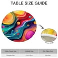 thumbnail image 6 of Colorful Tie Dye Flow Ball Pattern Round Fitted Tablecloth with Elastic Edge,Dining Table Cover Waterproof,Outdoor Round Tablecloth for Camping,Dining,Indoor and Outdoor, 6 of 7