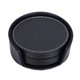 thumbnail image 5 of Posavasos de cuero PU con soporte, juego de 6 posavasos para protección de mesa, redondo negro, 5 of 8