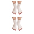 thumbnail image 1 of Greeniant 1 Pair 5 Toe Socks Overlapping Color Comfortable Breathable Dressing Solid Separation Relaxing Hosiery blanco 2piezas Greeniant CBP096066, 1 of 5