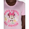 thumbnail image 4 of Minnie Mouse Women’s Maternity Graphic Tee with Short Sleeves, Sizes XS-2X, 4 of 5