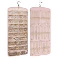 thumbnail image 3 of Space-Saving Wall-Mounted Jewelry Organizer with Double-Sided Clear Pockets & Hooks - Small Black Hanging Storage for Necklaces, Earrings & Rings to Prevent Tangling and Keep Accessories Visible in, 3 of 6