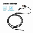 thumbnail image 2 of Endoscopio industrial 3-en-1 cámara de inspección de borescope cámaa incorporada 6 LED IP67 Endoscopo USB Interviones del Tipo C Para Teléfonos Inteligentes /PC, 2 of 7