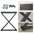 thumbnail image 4 of TheEshow 28" x 24", 24" Height Cast Iron Table Legs, Black 2 Piece, 4 of 12