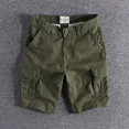 thumbnail image 4 of Pantalones cortos cargo para hombre, color caqui, con bolsillos, ropa para hombre, moda Y2k 2024, ropa de calle de algodón, nueva en ancho, 4 of 5