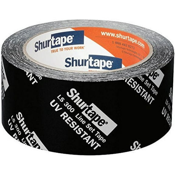 Shurtape Light-Duty Duct Tape, 48mm X 55m, 2.85 mil Thick, Black Cloth, 1 EA