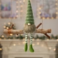 thumbnail image 5 of Ikohbadg Long Legged Christmas Gnome Ornaments - Festive Plush Decorations for Bedroom, Living Room, Bathroom | Christmas Faceless Doll Rudolph Hanging Ornament(Green), 5 of 8