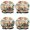 Pioneer Flower Floral-1, variant on Shower Caps,Pioneer Flower Floral Print Pattern Waterproof Shower Cap for Women 4 Pieces,Double Reusable Hair Cover for Shower PEVA Elastic Stretch Hem