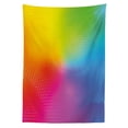 thumbnail image 3 of Ambesonne Rainbow Tablecloth Rectangular Table Cover, Vibrant Radiant Colors, 60"x90", Multicolor, 3 of 4