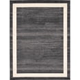 thumbnail image 1 of Unique Loom Del Mar Collection Contemporary Transitional Area Rug, 9' x 12', Black/Ivory, 1 of 2
