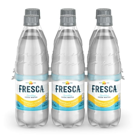 Fresca Grapefruit Citrus Sparkling Soda Water Bottles, 16.9 fl oz, 6 Pack