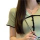 thumbnail image 4 of Blusa de manga corta de seda de hielo con botones decorativos y cuello vuelto, blusa de punto corta para verano, 4 of 8