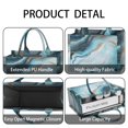 thumbnail image 4 of Large Capacity Tote Bag,Blue Gold Marble Pattern Handbag Fashion Luxury Tote Bag,15.7"x13"x 5.1" Inches,Laptop Compatible, 4 of 6
