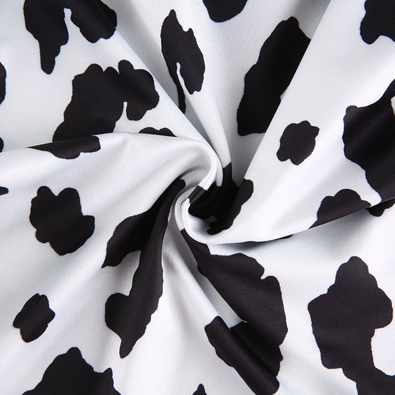 Cow sale print turtleneck