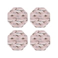 thumbnail image 1 of Vsdgher Cloud Sloth Print Leather Coasters for Drinks, Durable Drink Coasters 4 Set for Tabletop Protection, Luxurious Home Décor and Housewarming Gift-Octagon, 1 of 6