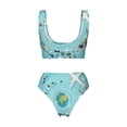 thumbnail image 6 of Rocae Travelling on Airplane for Bikini Set for Women Two Piece Sexy High Swimsuits Split Crossover Bikini Small, 6 of 9