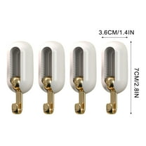 LACKUST Wall Hooks Clearance,4PCS Wall and Hook with 360 Degree Rotation Vientiane Hook Foldable Small Adhesive Hook,white