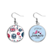 thumbnail image 1 of Union Jack I Love UK corazon en forma de país Pendientes de sandía verano lóbulo desgaste Unbranded M, 1 of 3