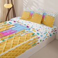 thumbnail image 3 of Catabedysis 3D Cartoon Letter J Zipper Full Size Comforter Sets with Fitted Sheet and 2 Pillowcases For Boys,Abstract Geometric Grid Pattern Zipper Bedding Set,Colorful Stars Reversible,4 Pieces, 3 of 7