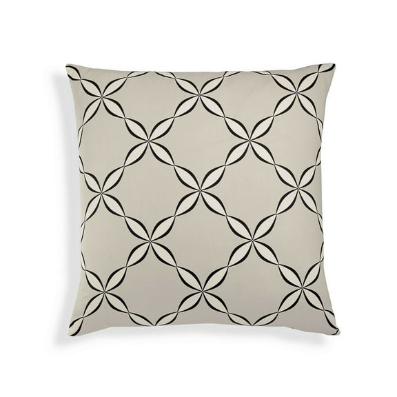 Charter Club Damask Designs Pima Cotton Outlined Geometric Pillow Sham - EURO