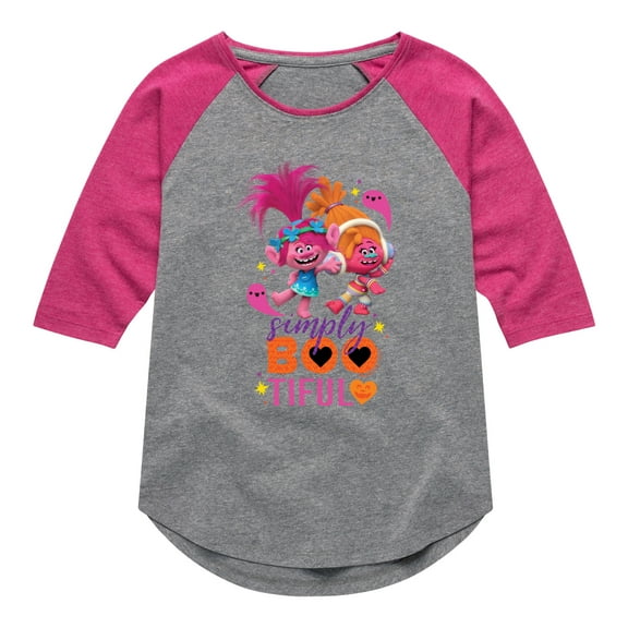 Trolls - Simply Bootiful Poppy - Toddler & Youth Girls Raglan Graphic T-Shirt