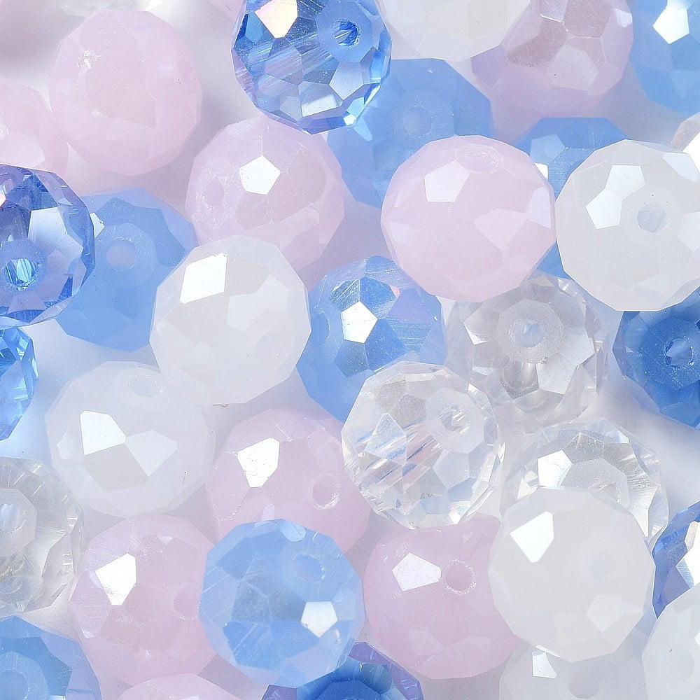 Glass Beads Faceted Rondelle Royal Blue 10x8mm Hole: 1mm about 560pcs/500g