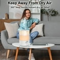 thumbnail image 5 of Humidifiers for Bedroom, 3.1L Cool Mist Top Fill Essential, 360° Nozzle, Rapid Ultrasonic Humidification, White, 5 of 7